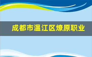 成都市温江区燎原职业技术学校2024年录取分数(温江燎原职业高中)