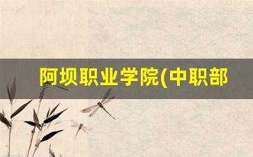 阿坝职业学院(中职部)2024年录取分数(阿坝职业学院高考录取查询入口)