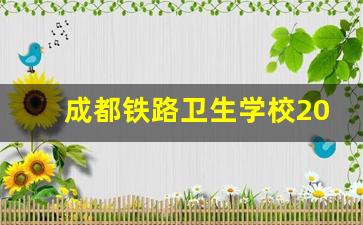 成都铁路卫生学校2024年录取分数(成都铁路卫生职业学校)